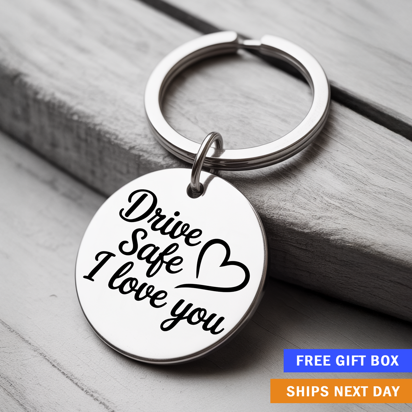 Drive Safe I Love You Keychain | Sentimental Gift for Partner, Family, or Friend