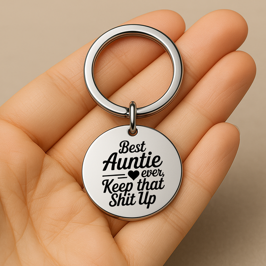 Best Auntie Ever Keychain | Heartfelt Gift for Aunts from Nieces and Nephews