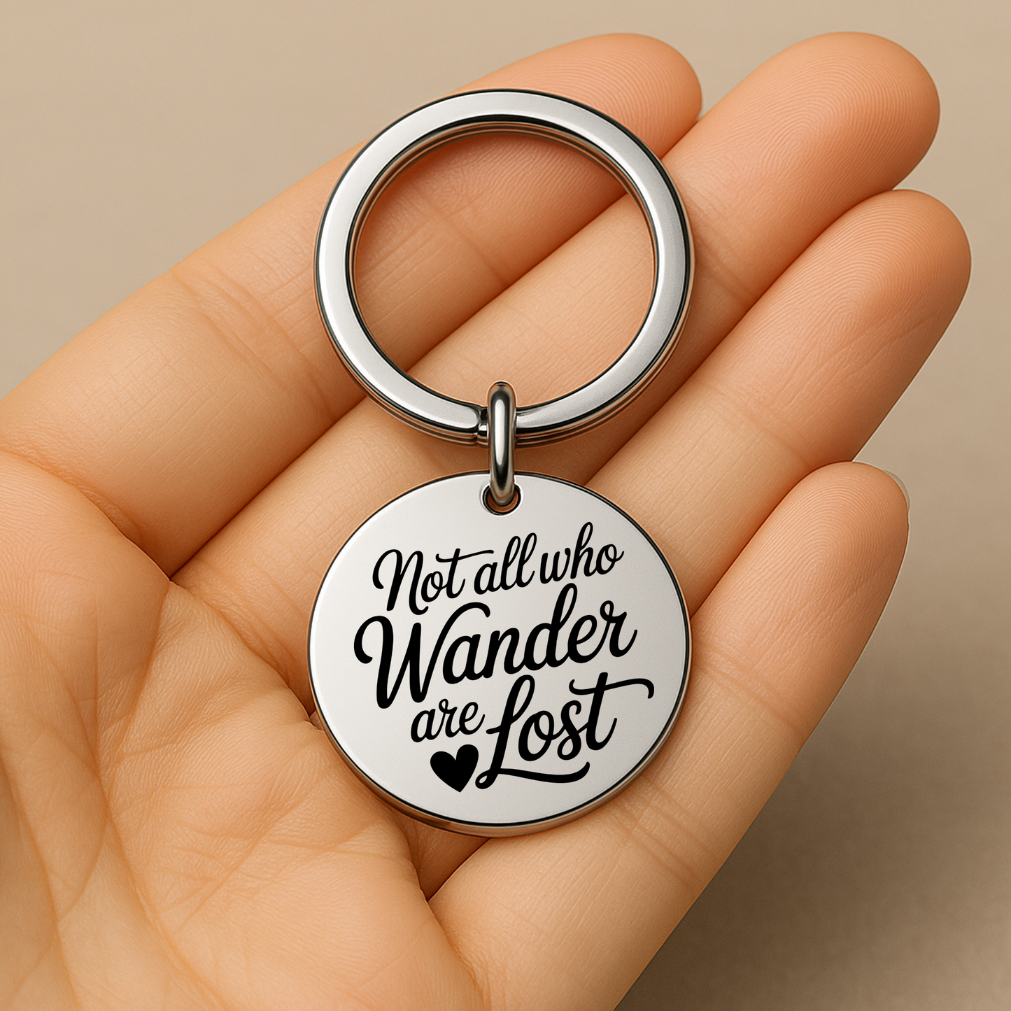 Not All Who Wander Are Lost Keychain | Inspirational Gift for Travelers & Free Spirits