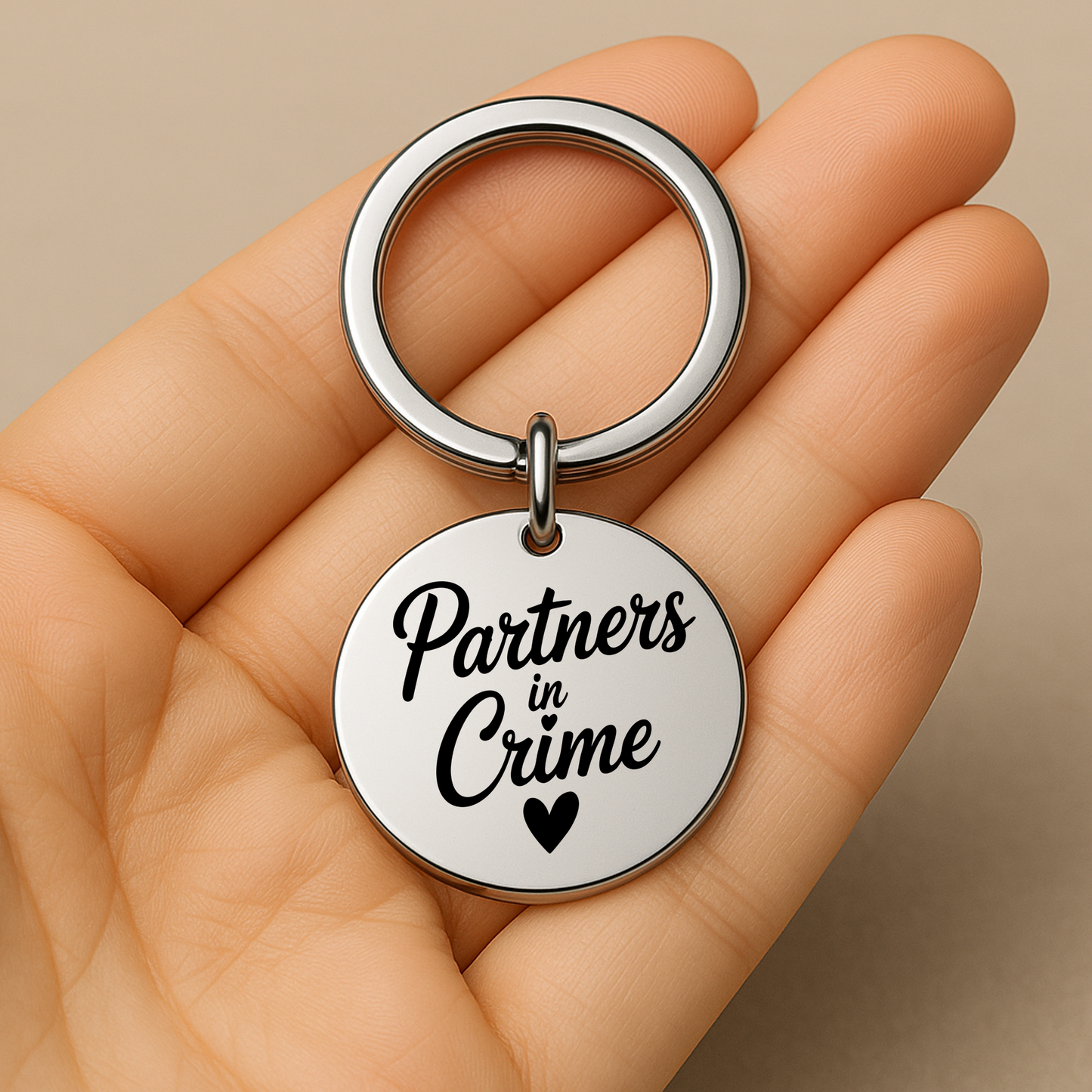 Partners in Crime Keychain | Funny Best Friend or Couple Gift