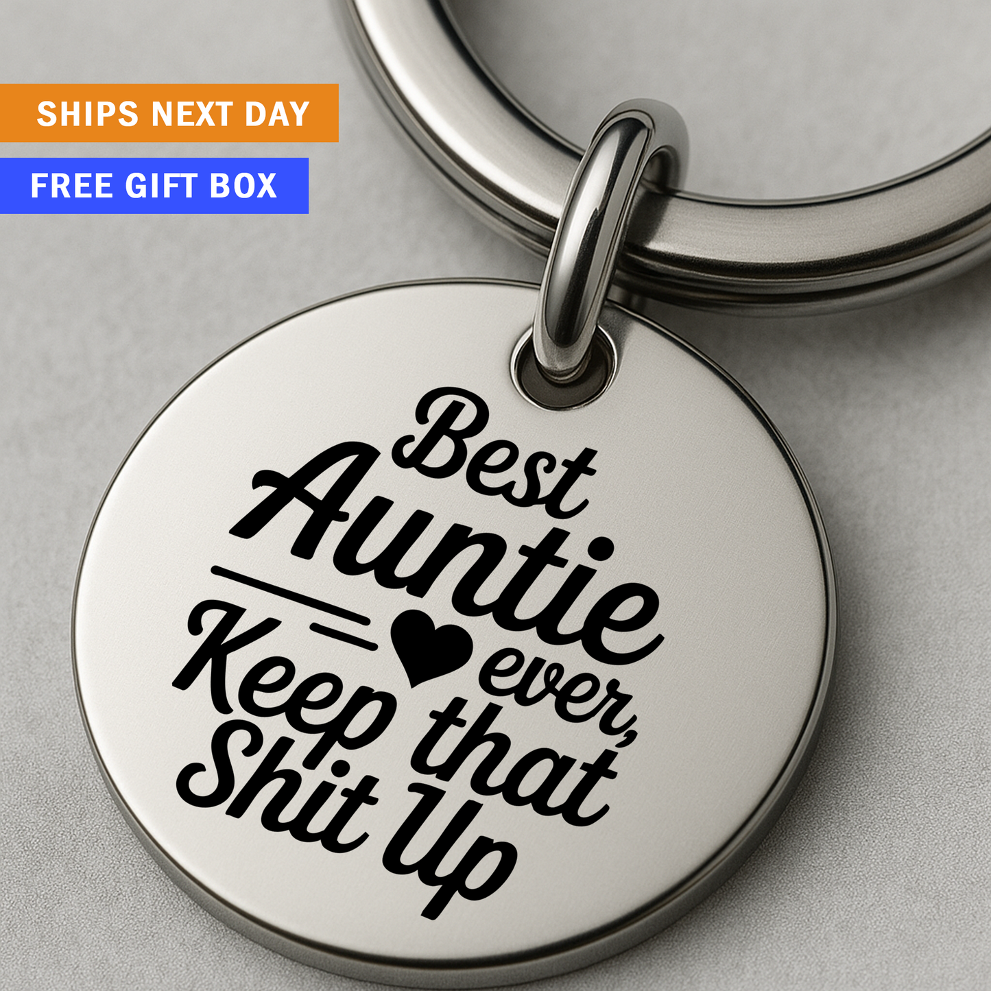 Best Auntie Ever Keychain | Heartfelt Gift for Aunts from Nieces and Nephews