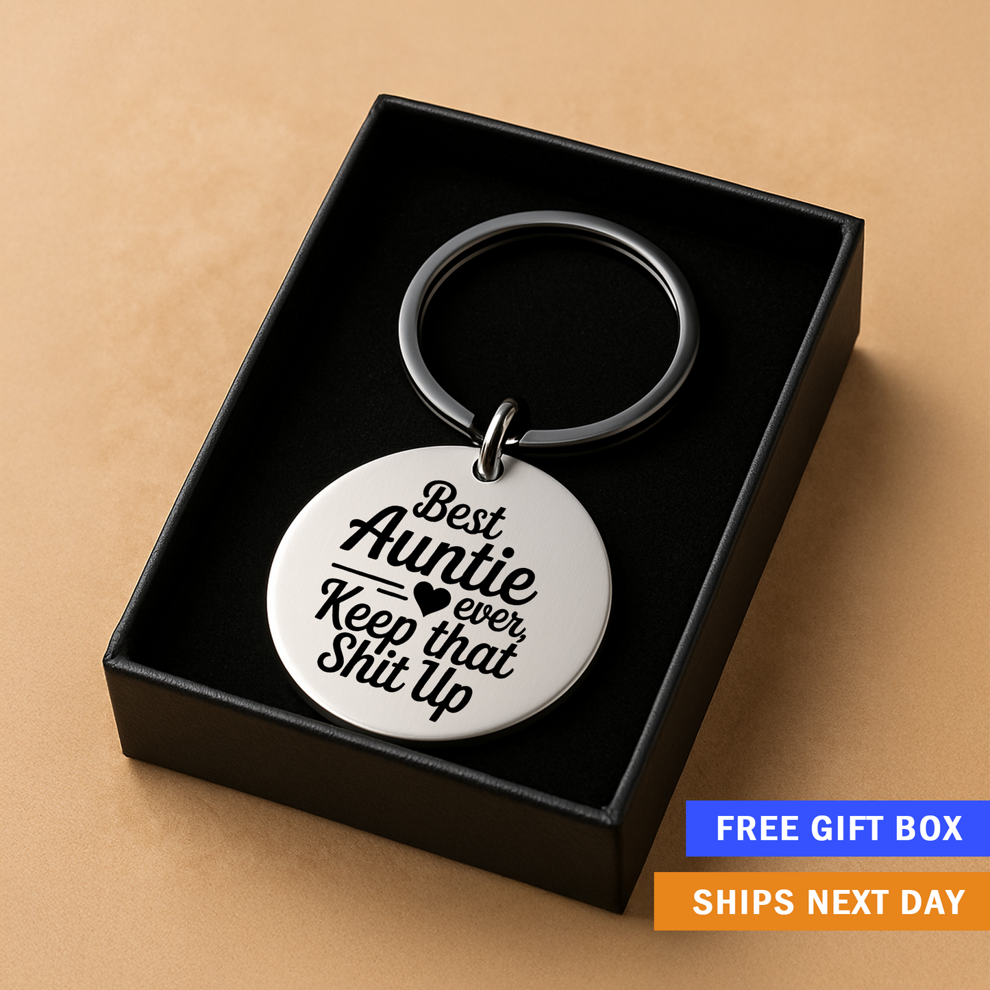 Best Auntie Ever Keychain | Heartfelt Gift for Aunts from Nieces and Nephews