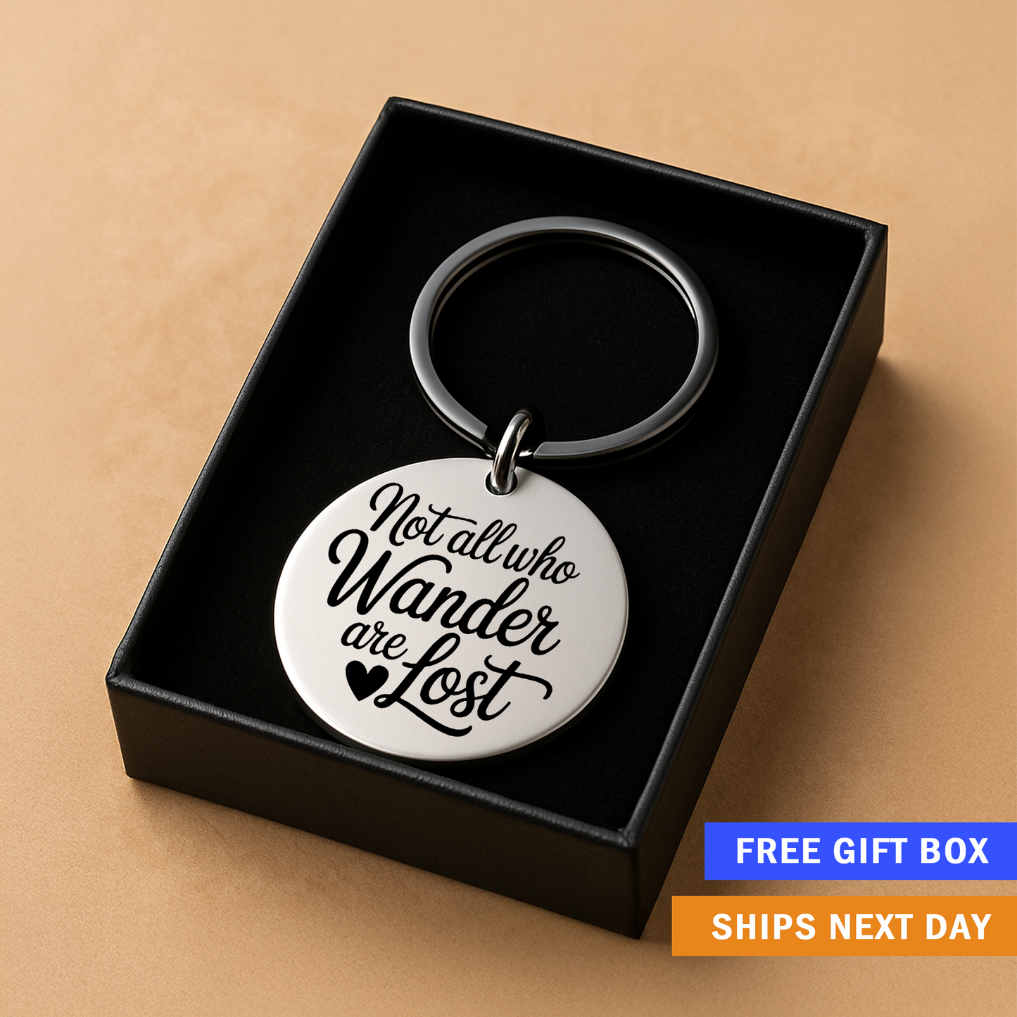 Not All Who Wander Are Lost Keychain | Inspirational Gift for Travelers & Free Spirits